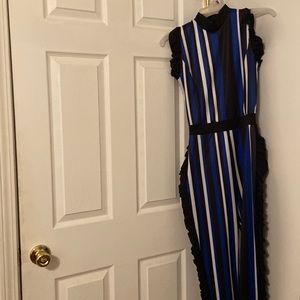 Royal Blue, black and white jumper